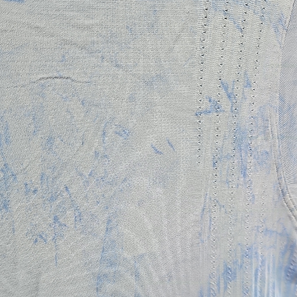 Lululemon Athletica Blue Pleated Fitted Short Sleeve T-Shirt - Picture 3 of 3